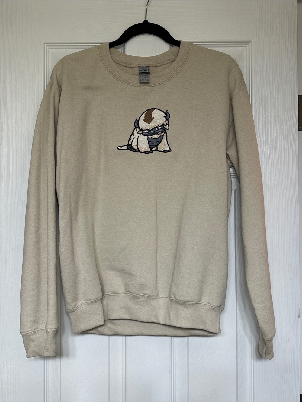 Appa (Avatar the Last Airbender) Beige Crewneck Sweatshirt